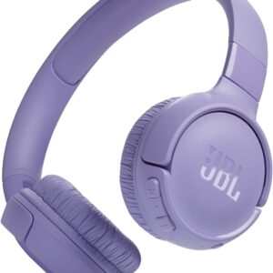 JBL Tune 520BT – Wireless On-Ear Headphones, Up to 57H Battery Life and Speed Charge, Lightweight, Comfortable and Foldable Design, Hands-Free Calls with Voice Aware (Purple)