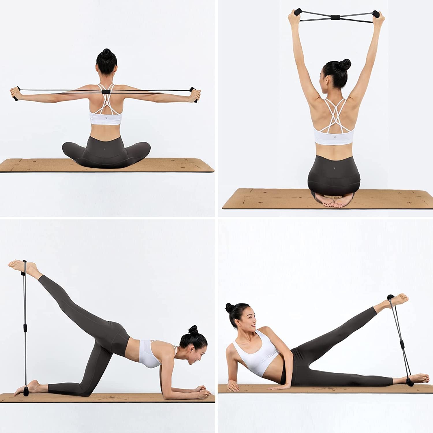 Numat Cork Yoga Mat 6mm (1/4 inch) Thick 72 x 24 in, Sweatproof NonSlip Eco-friendly, Lightweight TPE foam with Alignment Lines, Great for Hot Yoga, Pilates, Gym and Exercise, Black Carrying Bag w. Strap Included - Image 7