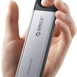 ORICO 1TB External SSD Up to 1050MB/s, Hanging Hole Design Portable Solid State Drive, USB C&A 2 in 1 Cable, Reliable Storage for Type-C Smartphone, Tablets, Laptops – C10