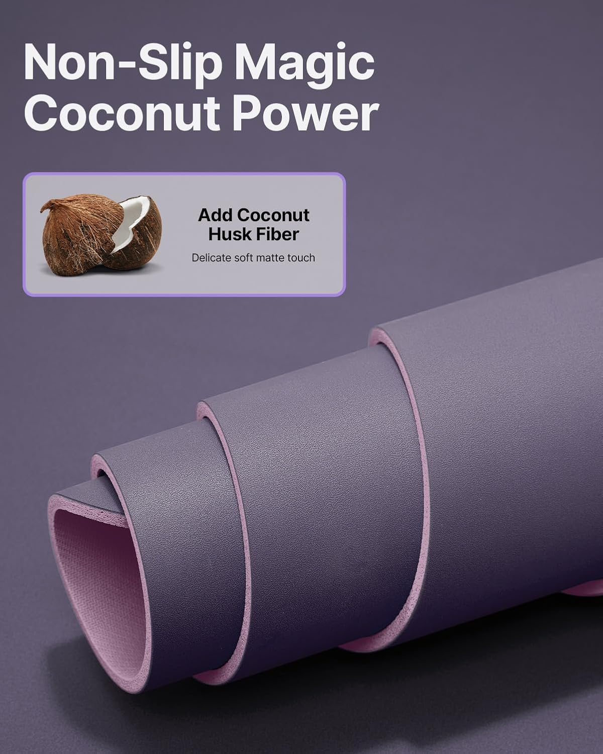 YOTTOY Yoga Mat,Non-Slip Hot Yoga Mat with Anti-Tear Design and Friendly Natural Rubber Mat with Strap and Bag - Image 2