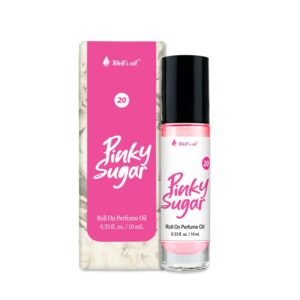 Well’s Oil Roll-On Perfume Oil (Pinky Sugar) | Long-Lasting | Paraben-Free | 0.33 Fl Oz / 10 ml