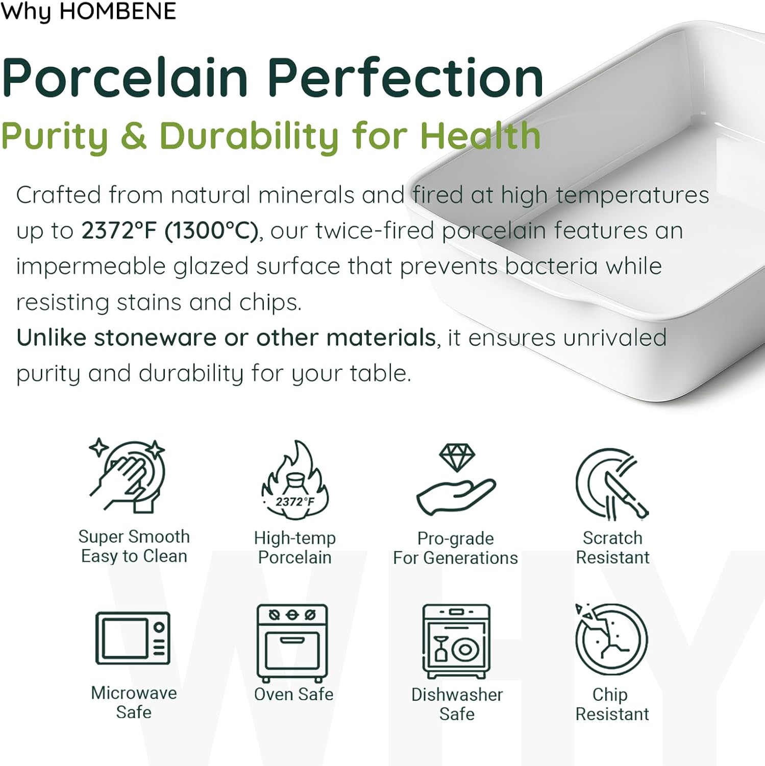 Baking Dish Set for 4, Ceramic Bakeware Sets with Handles, Casserole Dishes for Oven, Kitchen Decor, Microwave Oven Safe (1.2QT/2QT/3QT/4.2QT) - Image 3