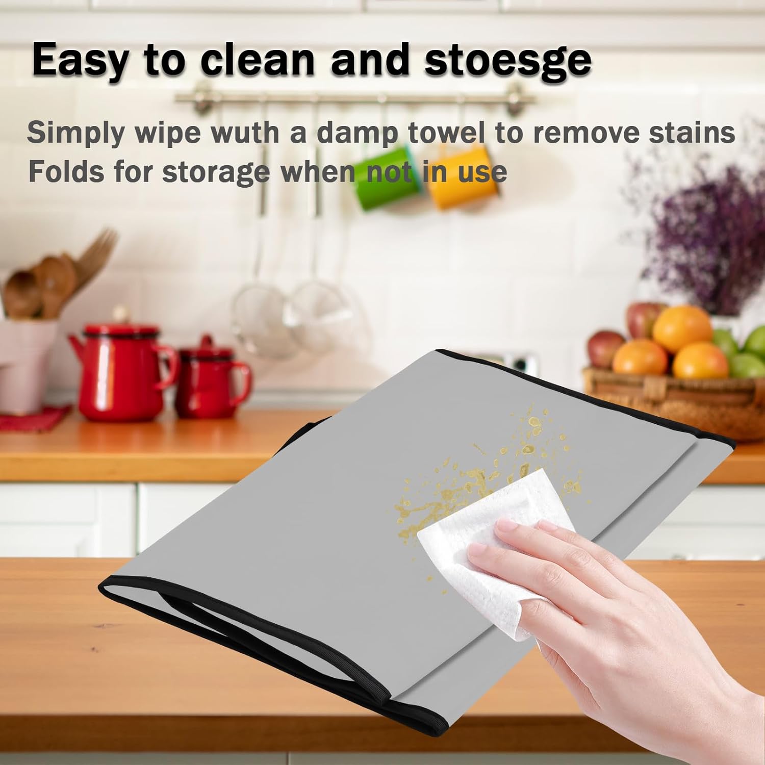 Air Fryer Cover for Cuisinart Air Fryer, Heavy Duty Heat-Resistant Waterproof Protective Convection Toaster Oven Cover Compatible with Cuisinart Air Fryer + Convection Toaster Oven TOA70 (Grey) - Image 6