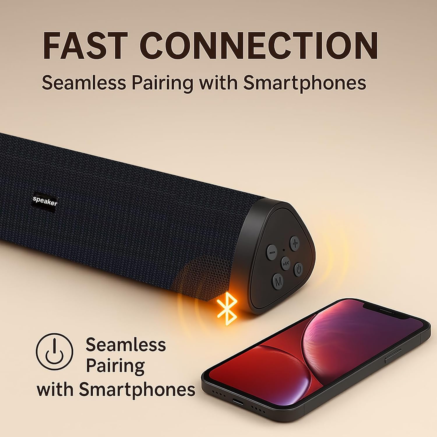 Portable Bluetooth Speaker Wireless Sound Bar, Home Theater Speaker System Compatible for PC, Laptop, Smartphones - Image 3