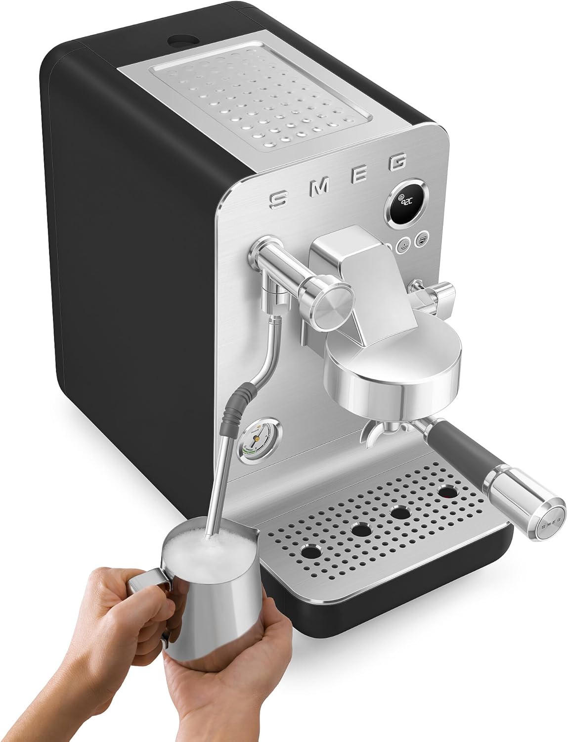 Smeg Semi-Pro Espresso Machine – 15-Bar Pump, Triple Thermoblock Heating, 58mm Filter Holder & Steam Wand – Made in Italy (Black) - Image 7