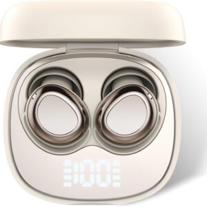 Sleep Ear Buds, 2025 True Wireless Earbuds, Ultra-Mini Bluetooth 5.4 Earbuds for Side Sleepers, 53H Play Hi-Fi Stereo 3D Bass Noise Cancelling Bluetooth headphones, USB C, IP7 Waterproof LED Earphones