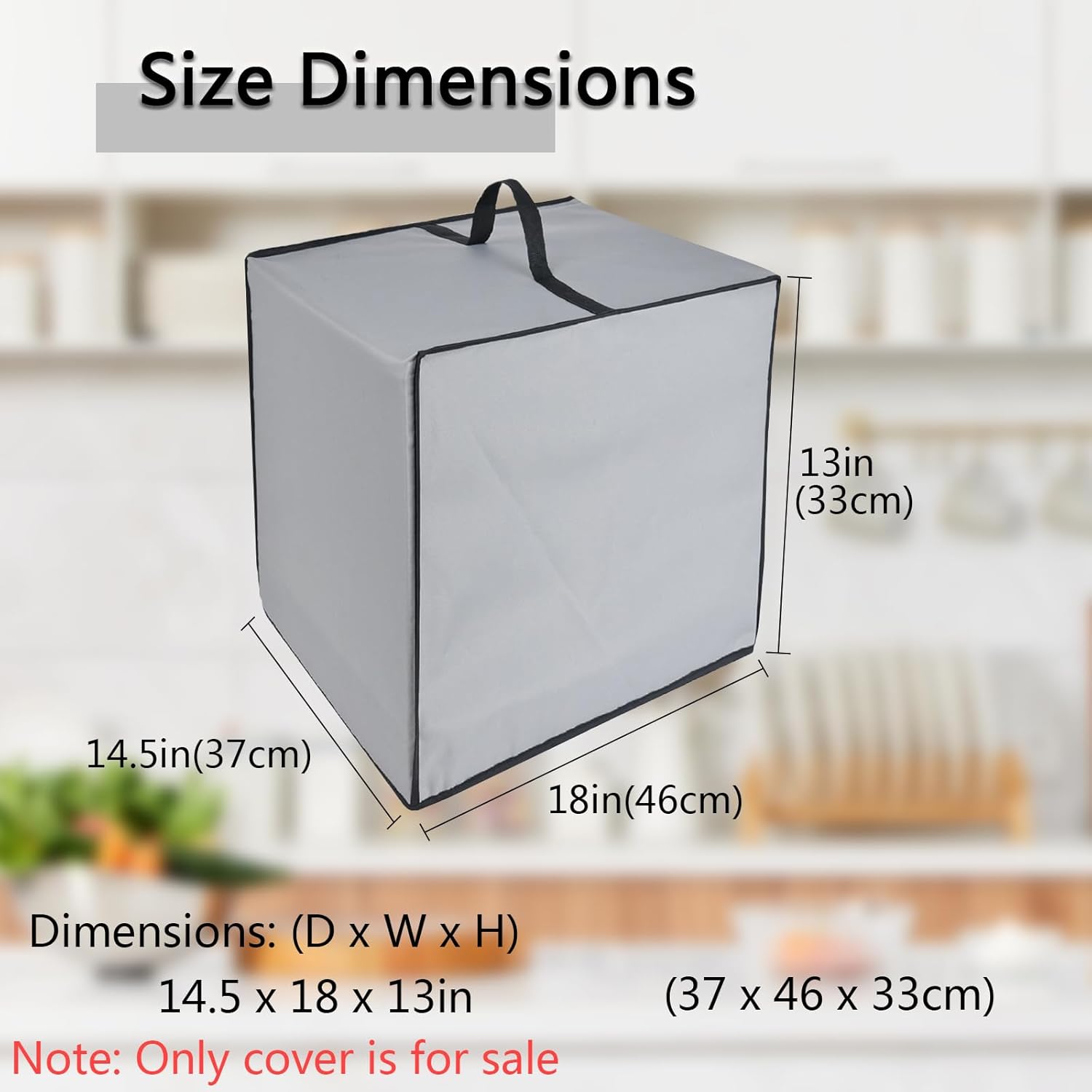 Air Fryer Cover for Cuisinart Air Fryer, Heavy Duty Heat-Resistant Waterproof Protective Convection Toaster Oven Cover Compatible with Cuisinart Air Fryer + Convection Toaster Oven TOA70 (Grey) - Image 3