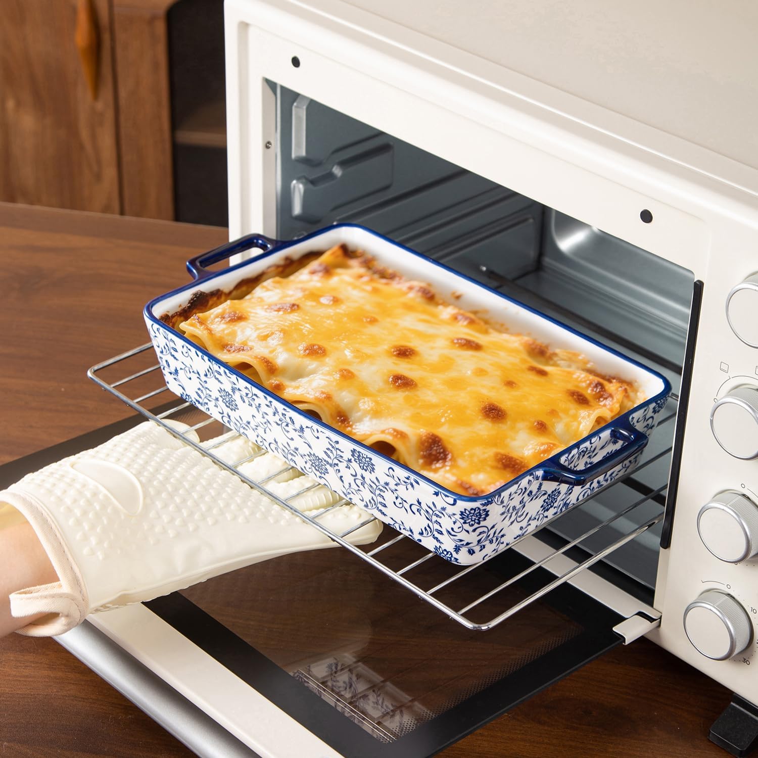 Bakeware Set Ceramic Baking Dish Casserole Dishes for Oven Rectangular Lasagna Pan for Cooking, Kitchen - Microwave Dishwasher Safe - Wedding & House Warming Gift, Set of 3, Blue - Image 5