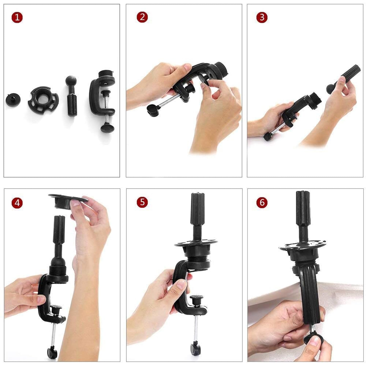 Bald Female Mannequin Head Makeup Training Head Wig Head Professional Cosmetology for Wig Making and Display Hat Helmet Glasses Display Head Model with Free Clamp Stand - Image 8