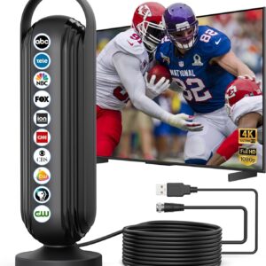 2025 TV Antenna for Local Channels tv Antenna Outdoor 999+ Miles Long Range Indoor/Outdoor tv Antenna for Smart 16.5ft Cable HD Antenna Supports 4K 8K1080p