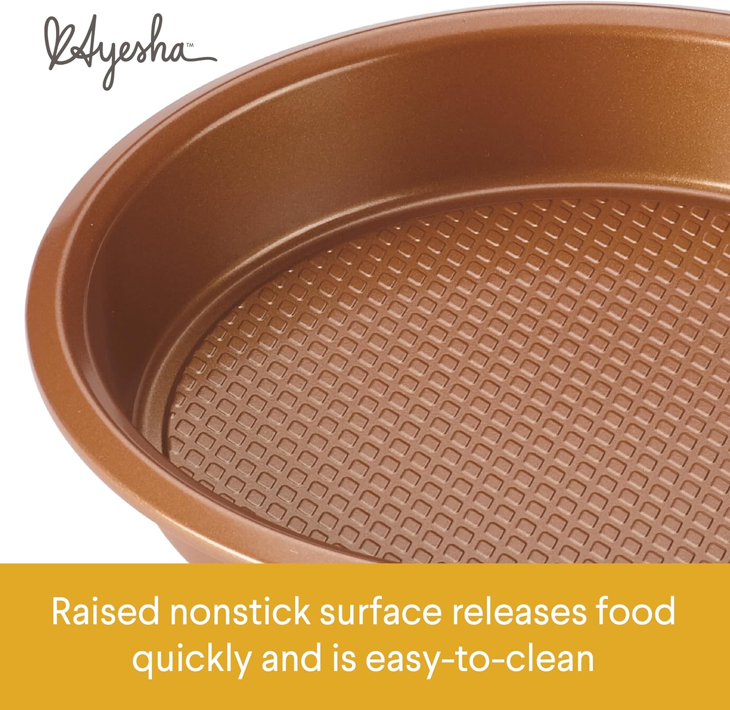 Ayesha Curry Kitchenware Bakeware Nonstick Baking Cookie, Loaf, Cake Pan Set, 7-Piece, Copper - Image 3