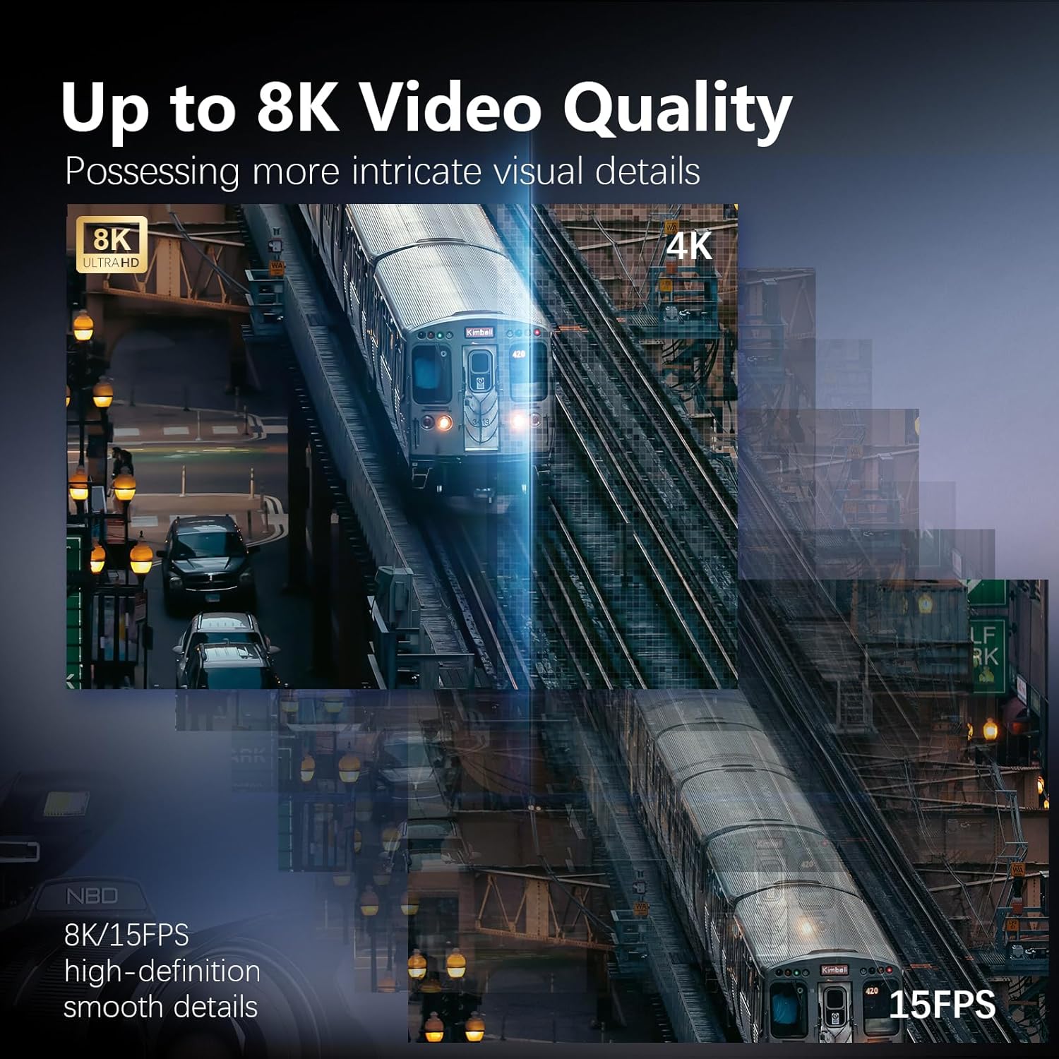 8K & 64MP Digital Camera for Photography, 48X Zoom (16X Optical + 3X Digital) with Moon Mode, 180° Flip Screen, WiFi, Micro HDMI, 64GB Card & 2 Batteries, Vlogging Camera for YouTube - Image 3