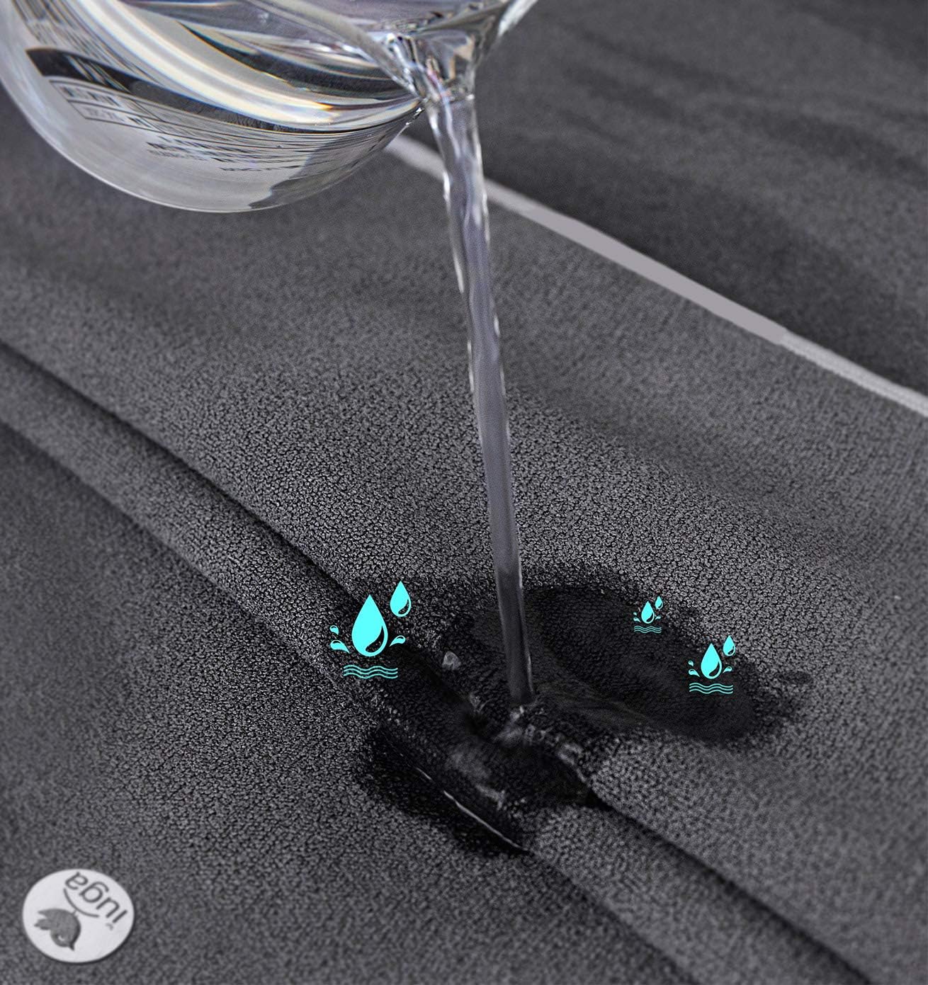 IUGA Yoga Towel for Hot Yoga Non Slip Extra Thick Yoga Mat Towel + Hand Towel 2in1 Set with Corner Pockets Super Absorbent and Quick Dry Hot Yoga Towel - Image 5