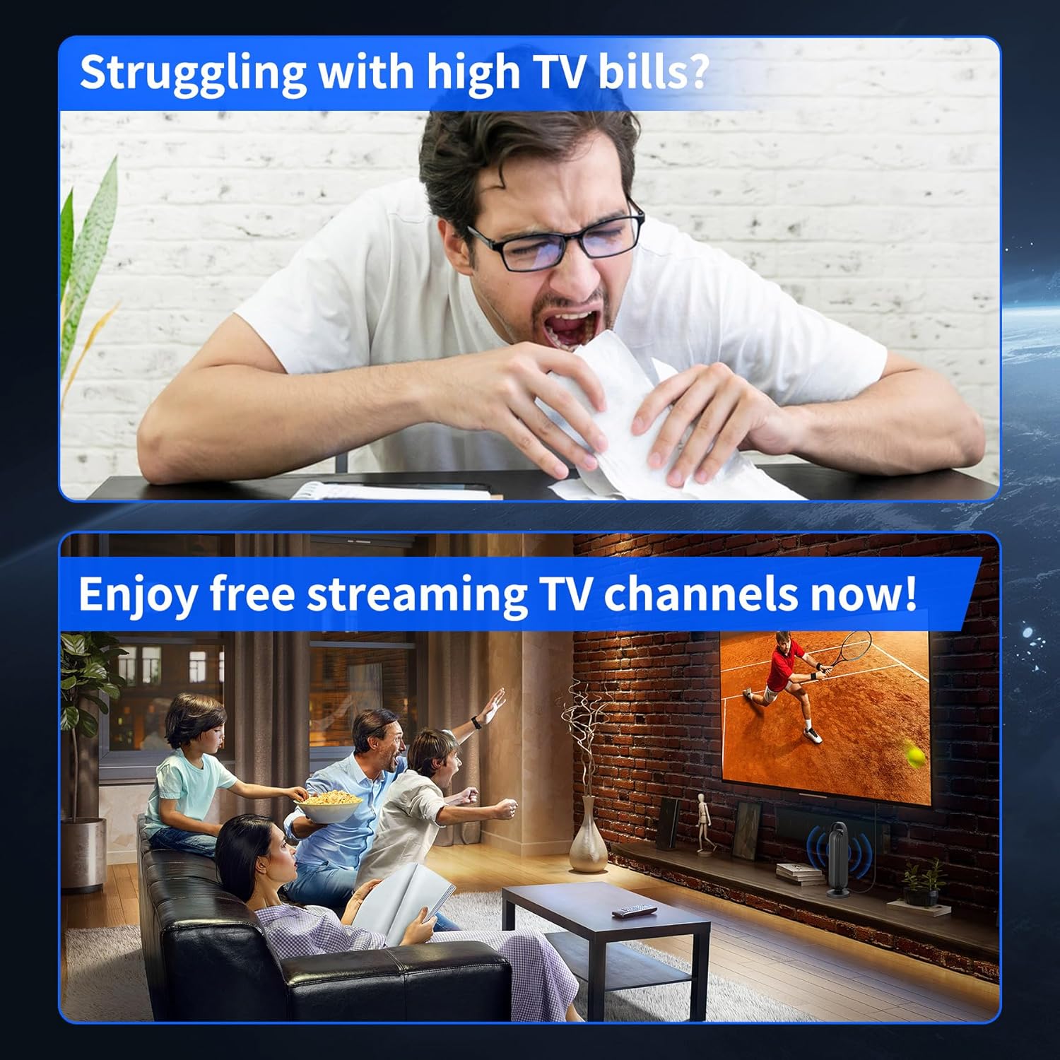 2025 TV Antenna for Local Channels tv Antenna Outdoor 999+ Miles Long Range Indoor/Outdoor tv Antenna for Smart 16.5ft Cable HD Antenna Supports 4K 8K1080p - Image 4