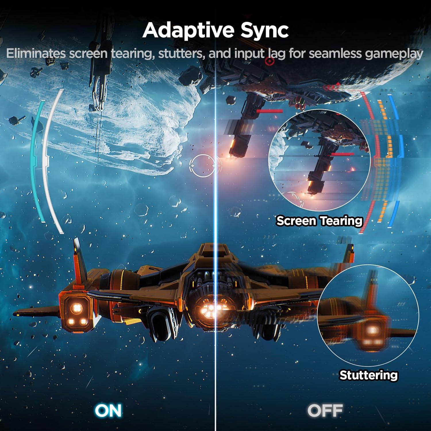 KOORUI 24 inch Curved Gaming Monitor 180Hz FHD 1080P Computer Monitor, 1ms 1500R Display, Adaptive Sync, FreeSync Premium, HDMI 2.0X2 & DP 1.2, VESA, Tilt, 24E6CA - Image 4