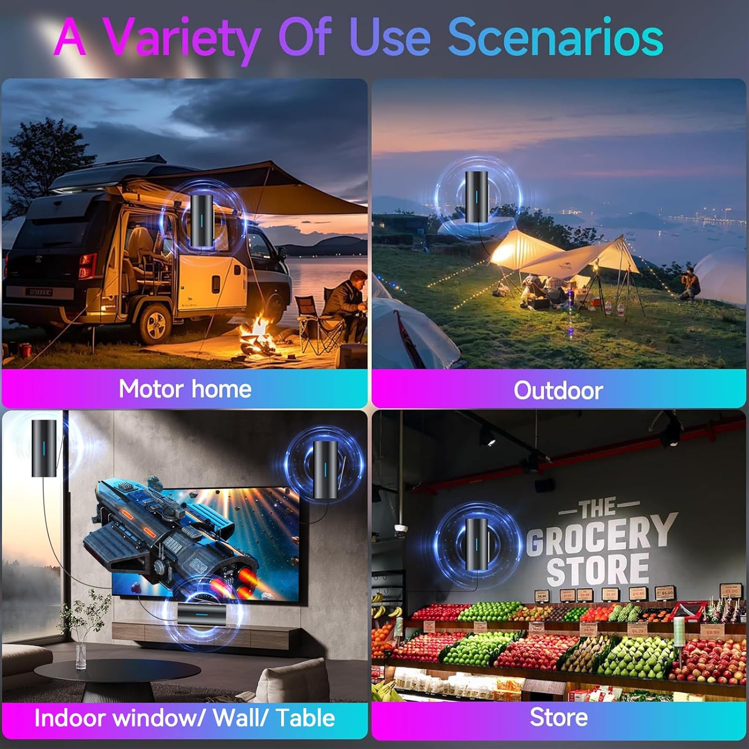 3200+ Miles Range Upgraded TV Antenna, Strongest Digital Antenna for Smart TV Indoor Outdoor with Amplifier, Long Range 360° Reception HD Local Channels, Supports 8K, 4K, 1080P for All TVs-38FT Cable - Image 6