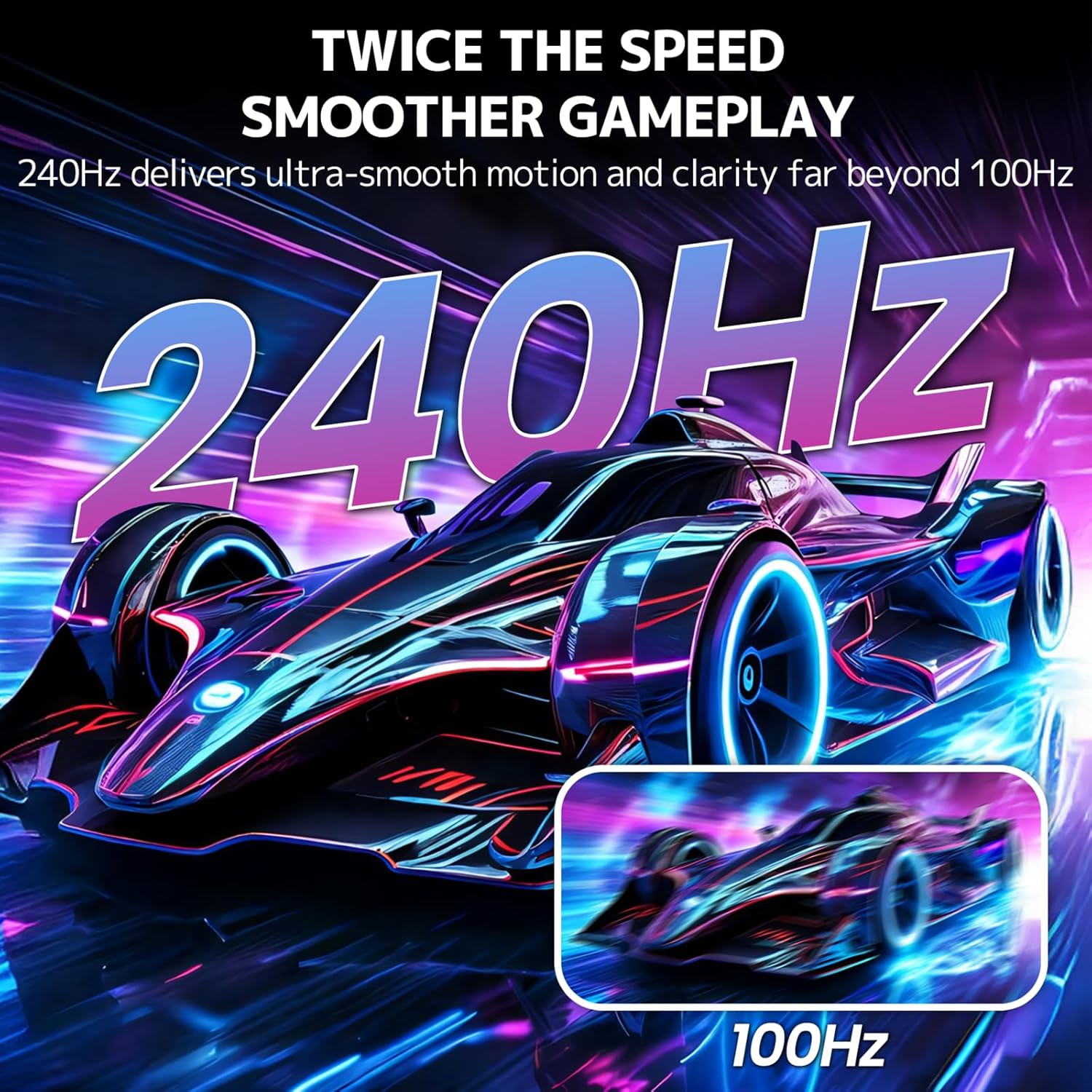 CRUA 32" Curved Gaming Monitor, 240Hz Full HD 1920×1080P VA Panel, 1800R Ultra-Wide Screen, 120% sRGB Color, AMD FreeSync, Low Blue Light, HDMI 2.0 & DP 1.4 Ports, Wall Mountable Installs-Black - Image 4