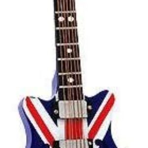Union Jack Guitar Musical Music Instrument Christmas Tree Ornament Decoration