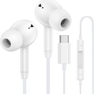 USB C Wired Earbuds Ear Buds for iPhone 17 16 Pro Max 16e 16 Plus 16Pro 15 Pro Max 15 Plus 15Pro 15 USBC in-Ear Headphones Wired Type C iPhone 16 Earbud Earphones Headsets with Microphone for Samsung