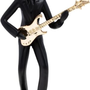 ARTIBETTER Musician Guitar Player Statue Musical Instrument Guitar Collectible Figurine Music Trophy Awards Desktop Ornament for Home Cafe Counter Office Book Shelf Decor