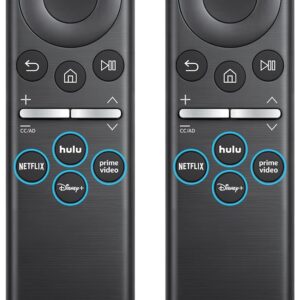 (Pack of 2) Universal Remote for Samsung TV Frame Solar Serif Crystal Curved LED QLED OLED Neo UHD SUHD HDTV 4K 8K 7 8 9 Series Smart TV Remotes Control Replacement – 2 Year Warranty