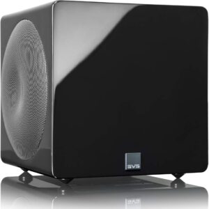 SVS 3000 Micro Sealed Subwoofer with Fully Active Dual 8″ Drivers (Piano Gloss Black)