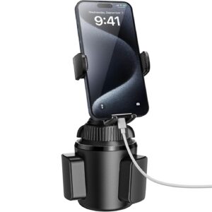 APPS2Car Universal Car Cup Phone Holder | Quick Extension Long Arm | 360° Swivel | Adjustable for iPhone, Samsung, Google, and All Smartphones | Stable & No Shake Design