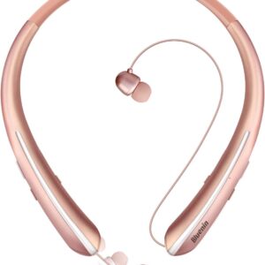 Neckband Bluetooth Headphones, Bluetooth 5.4 Wireless Headphone with Retractable Earbud,CVC8.0 Noise Cancelling, 16Hrs Playtime, Around The Neck Headphones Stereo Headset for Music, Conference, Videos