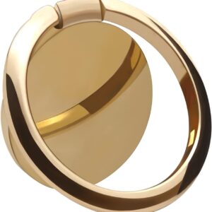Metal Cell Phone Ring Holder Finger Ring Stand, 360 Degree Rotation Ring Kickstand Grip Holder for Magnetic Car Mount, Gold
