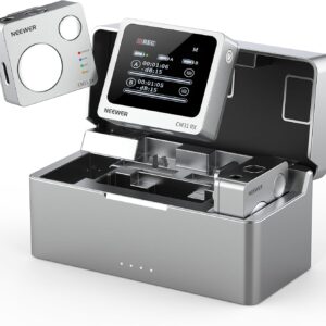 Neewer CM31 Wireless Lavalier Microphone with 8GB Storage 820ft Range 48KHz 24Bit Noise Cancelling Compatible with iPhone iPad Android PC Camera YouTube/TikTok Stream Podcast Interview