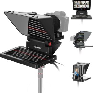 NEEWER 2 in 1 Teleprompter 11 Inch with Monitor for Windows MacOS, Supports Screen Mirroring, Portable Prompter for Camera Mobile Phone Webcam for YouTube Twitch Live Streaming Conference, X11