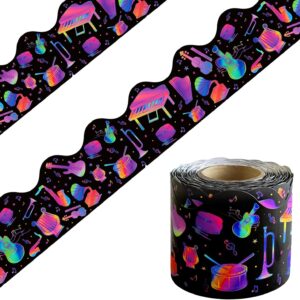 DMJUNCONG 68.9 Feet Musical Instrument Bulletin Board Border Scalloped Bulletin Board Trim for Classroom Decoration,Bedroom Wall Decoration,Home Decoration,Birthday Party Decorations