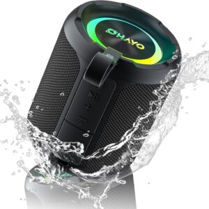 OHAYO 40W Wireless Portable Bluetooth Speaker with Lights, IPX7 Waterproof, Loud Sound, RGB Lights,TWS Pairing, AUX&TF-Card in, for Home/Party/Travel/Outdoor/Beach