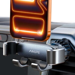 AINOPE Car Vent Phone Mount Holder for iPhone 17 Pro Max Car Mount [Slide Design] Air Vent Phone Holders for Your Car [Top Clamp] Car Interior Accessories for iPhone Air 17 Pro Max 16 15 Samsung S25