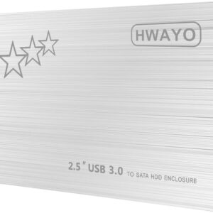 1TB External Hard Drive Portable 2.5” Ultra Slim HDD Storage USB 3.0 for PC, Laptop, Mac, Chromebook, Xbox One (Silver)