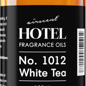 AirScent Hotel Diffuser Oil No. 1012 Inspired by The White Tea Hotel Scent – Premium Fragrance Oil for Ultrasonic and Waterless Diffusers and Crafting – 120 mL, 4 fl oz Bottle