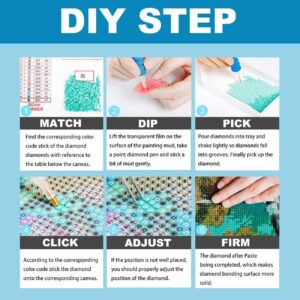 Zariocy 5D Diamond Art Kits for Adults Drums, DIY Diamond Painting Art Musical Instruments Round Full Drill Crystal Diamond Embroidery Paintings Arts Craft for Home Office Wall Decor 12×16 inch