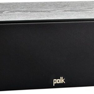 Polk Audio T30 Home Theater Center Channel Speaker – Vocal Clarity, Deep Bass Response, Dolby and DTS, Home Speaker, Single, Black