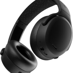 Skullcandy Crusher ANC 2 Wireless Over-Ear Bluetooth Headphones with Multi-Sensory Bass, Active Noise Cancelling, Up to 60 Hours Battery, Microphone for iPhone Android – True Black
