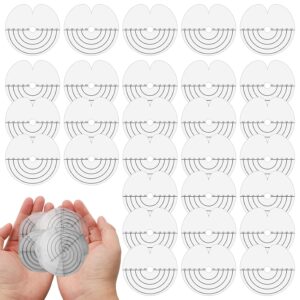 100PCS Single Hole Round Spacer Template, Clear Circular Tips Hair Extensions, K Heat Shield Guards for Hair Extension