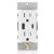 Leviton 60W (20V@2.5A+ 5V@2A) USB Dual Type A/Type-C Power Delivery in-Wall Charger with 15A Tamper-Resistant Outlet, USB Charger for Smartphones, Tablets, Laptops, T5634-W, White
