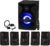 Goldwood Bluetooth 5.1 Surround Sound Home Theater Speaker System with LED Display, FM Tuner, USB/SD Inputs – 6-Piece Set with Remote Control, Black