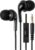 Amazon Basics Wired Earbuds with Microphone, In Ear Headphones, 3.5mm Jack, 4.2 ft long cable, S/M/L Ear Tips, Black