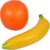 SUPVOX 2pcs Musical Instruments Fruit Shakers (Banana & Orange): Crystal-Clear Sound, Durable ABS Plastic, Fun Musical Toys for Ages 3+ – Ideal for Classroom Learning & Home Play