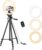 Sensyne 10” Ring Light with 50” Extendable Tripod Stand, LED Circle Lights with Phone Holder for Live Stream/Makeup/YouTube Video/TikTok, Compatible with All Phones
