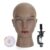 Bald Female Mannequin Head Makeup Training Head Wig Head Professional Cosmetology for Wig Making and Display Hat Helmet Glasses Display Head Model with Free Clamp Stand