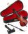 Wooden Miniature Cello with Stand, Bow and Case Mini Musical Instrument Cello Replica Collectible Figurines Dollhouse Accessories Model Home Decoration Display Ornament (3.94″x1.38″x0.43″)