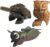 Cozinest Wooden Percussion Frog, Cricket and Owl Set 3 Musical Instrument Products From Thailand Home Office Decoration Nice Gift (Medium)