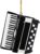 2.76″ Wooden String Miniature Accordion Hanging Ornament Mini Musical Instrument Replica Music Birthday Gifts Holiday Tree Home Decoration and Display Ornament Model (Black, 2.76″ Accordion)