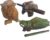 Wooden Percussion Frog, Cricket and Owl Set 3 Musical Instrument Products From Thailand Home Office Decoration Nice Gift (Small)